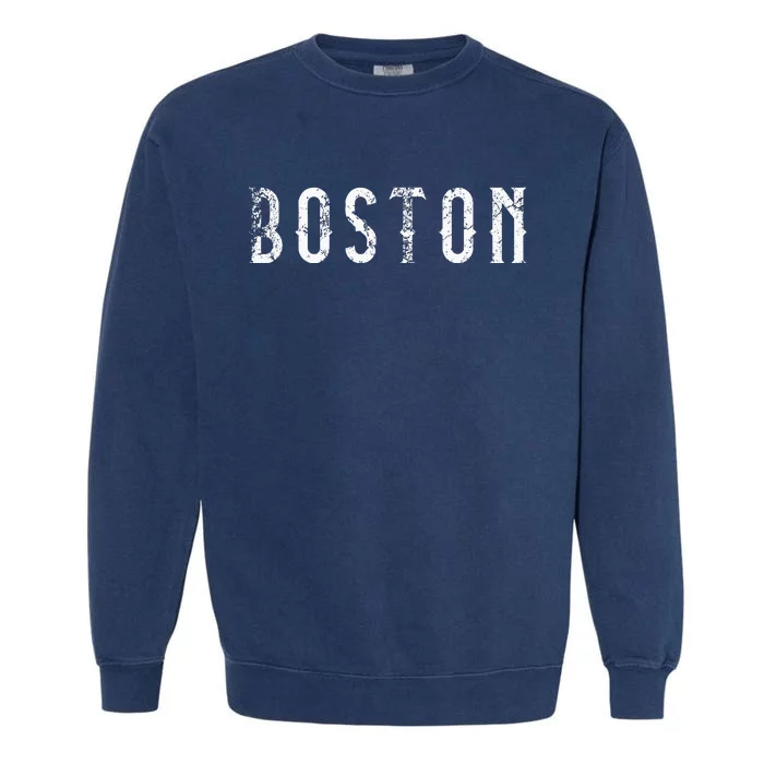 Vintage Boston Massachusetts Distressed Apparel Garment-Dyed Sweatshirt