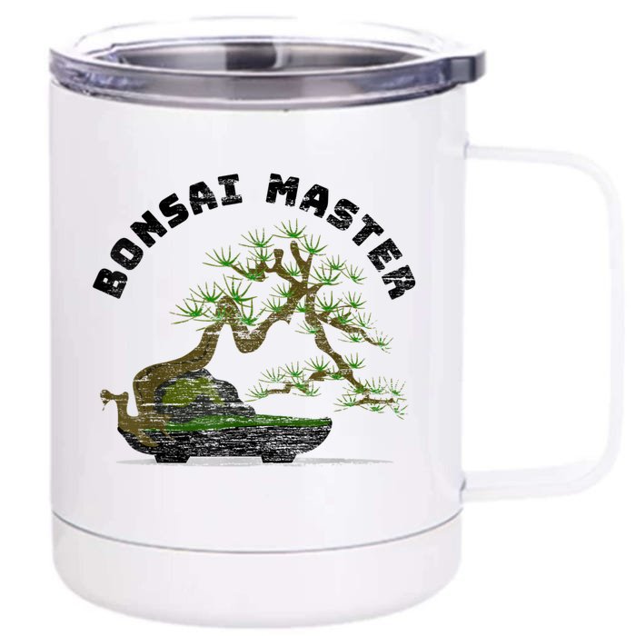 Vintage Bonsai Master Bonsai Tree Front & Back 12oz Stainless Steel Tumbler Cup