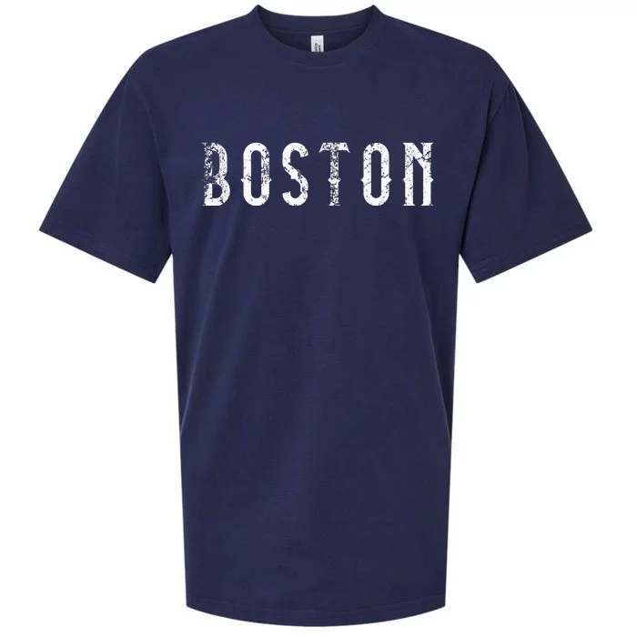 Vintage Boston Massachusetts Distressed Apparel Sueded Cloud Jersey T-Shirt