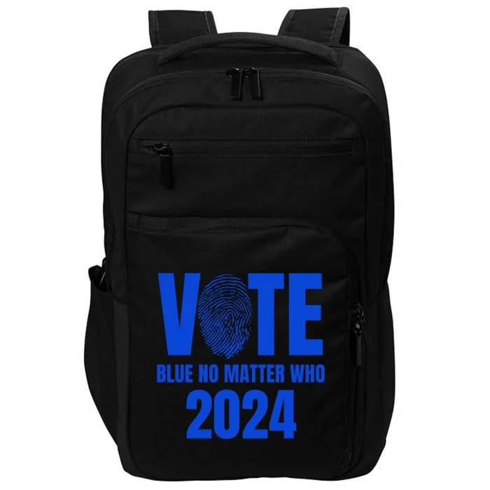 Vote Blue No Matter Who 2024 Impact Tech Backpack