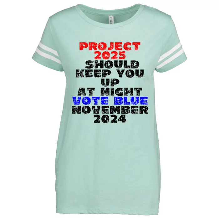 Vote Blue November 2024 Election Project 2025 Biden Democrat Enza Ladies Jersey Football T-Shirt