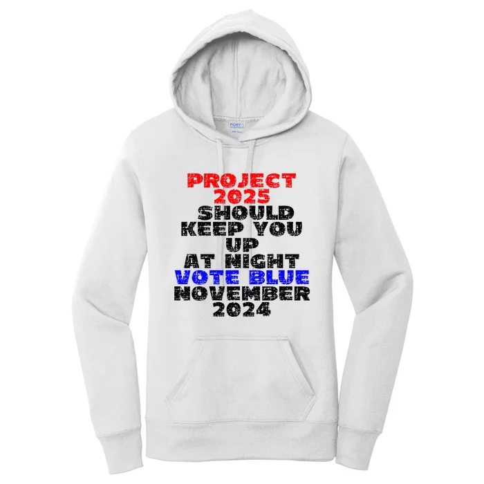 Vote Blue November 2024 Election Project 2025 Biden Democrat Women's Pullover Hoodie