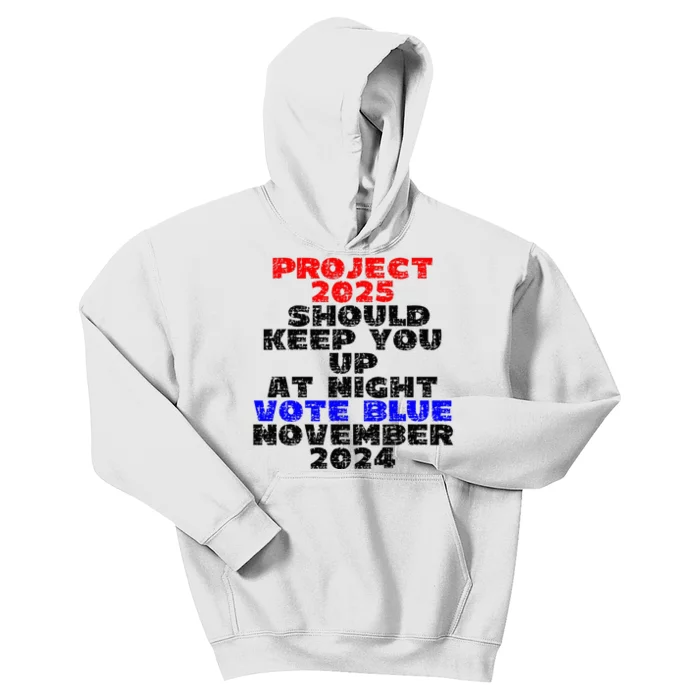 Vote Blue November 2024 Election Project 2025 Biden Democrat Kids Hoodie