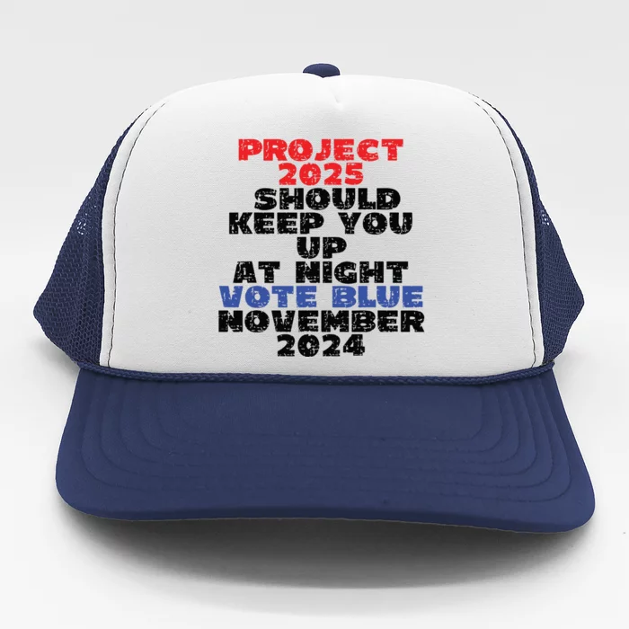 Vote Blue November 2024 Election Project 2025 Biden Democrat Trucker Hat