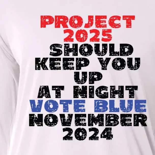 Vote Blue November 2024 Election Project 2025 Biden Democrat Cooling Performance Long Sleeve Crew