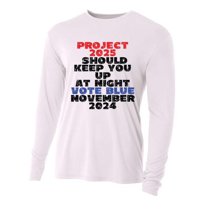 Vote Blue November 2024 Election Project 2025 Biden Democrat Cooling Performance Long Sleeve Crew