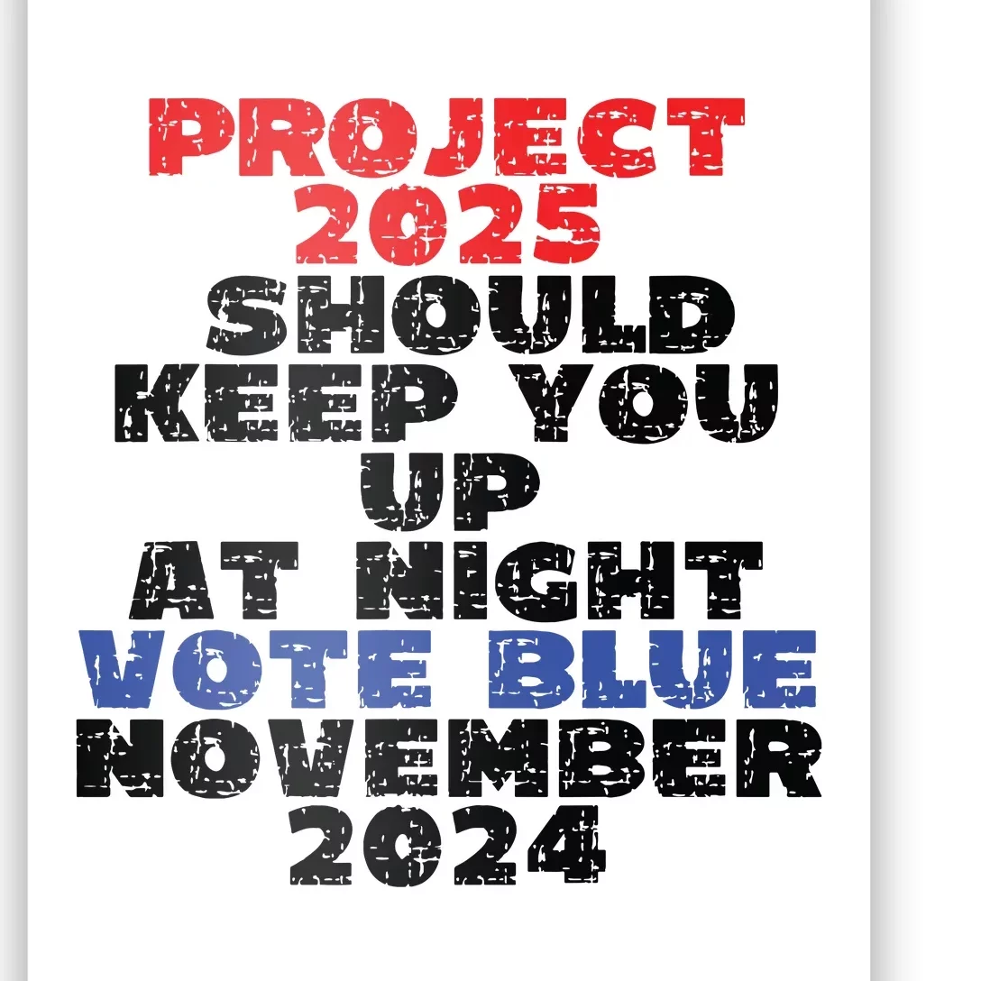 Vote Blue November 2024 Election Project 2025 Biden Democrat Poster