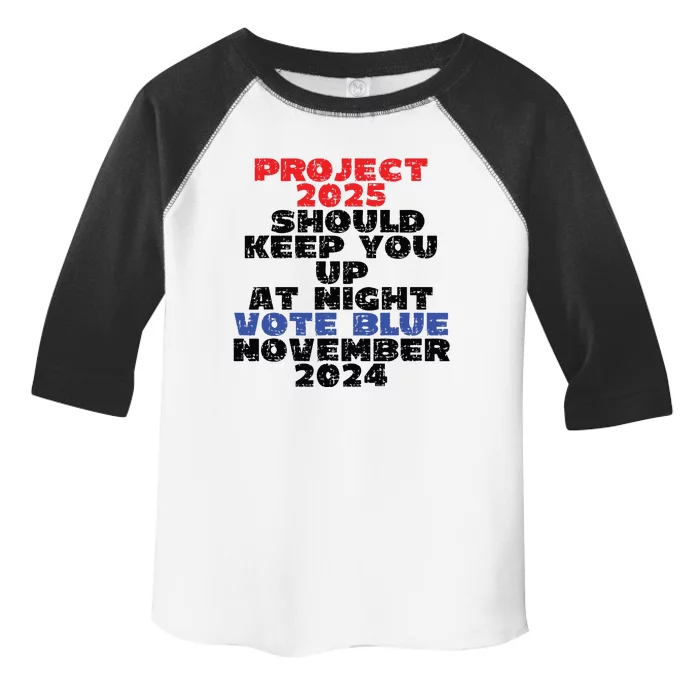 Vote Blue November 2024 Election Project 2025 Biden Democrat Toddler Fine Jersey T-Shirt