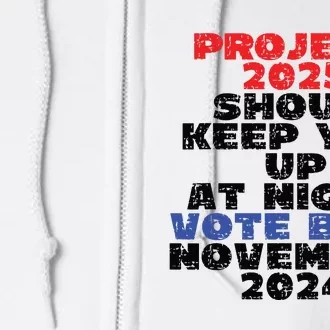 Vote Blue November 2024 Election Project 2025 Biden Democrat Full Zip Hoodie