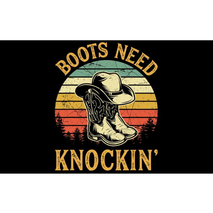 Vintage Boots Need Knockin Knocking Country Music Bumper Sticker