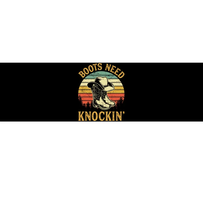 Vintage Boots Need Knockin Knocking Country Music Bumper Sticker