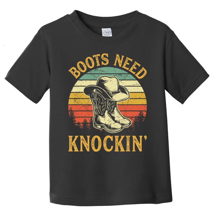 Vintage Boots Need Knockin Knocking Country Music Toddler T-Shirt