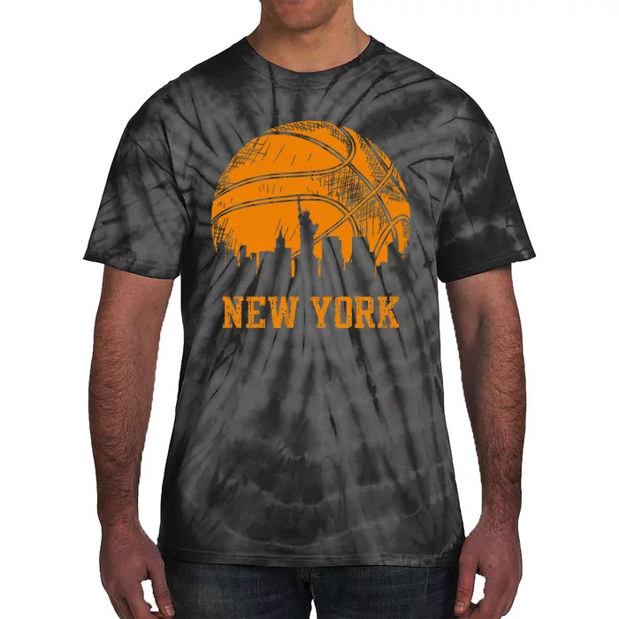 Vintage Basketball New York City Skyline Outfit Tie-Dye T-Shirt