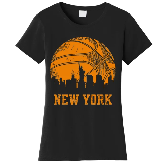 Vintage Basketball New York City Skyline Outfit Women's T-Shirt