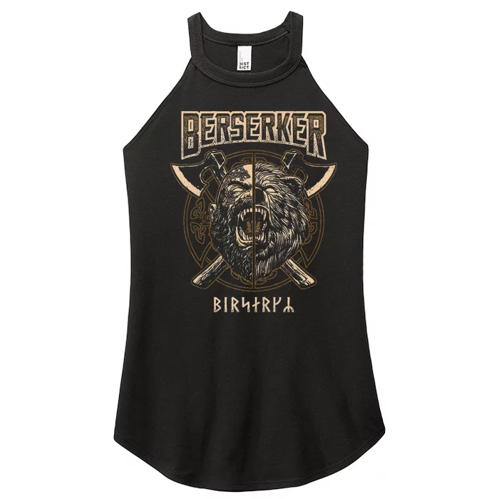 Viking Berserker Norse Pagan Bear Warrior Women’s Perfect Tri Rocker Tank