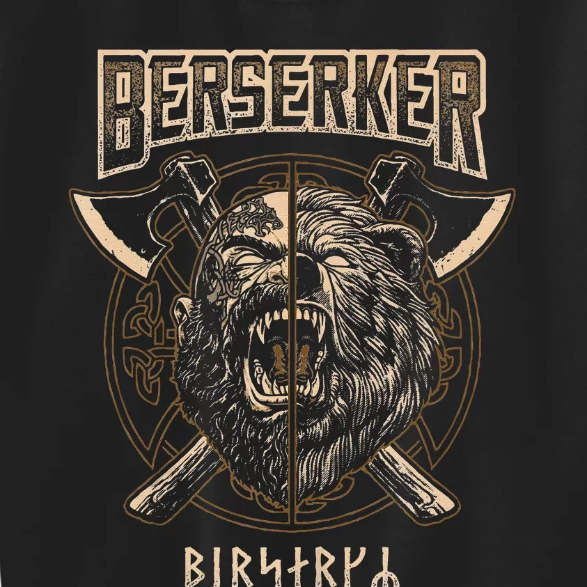 Viking Berserker Norse Pagan Bear Warrior Kids Sweatshirt