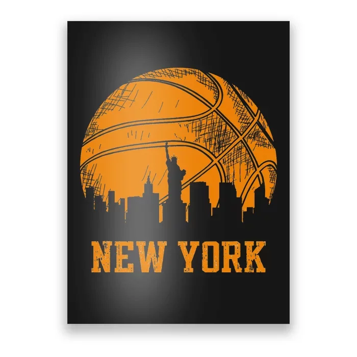 Vintage Basketball New York City Skyline Outfit Poster