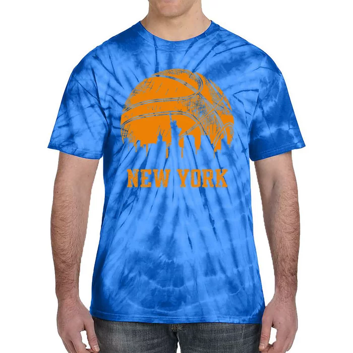 Vintage Basketball New York City Skyline Outfit Tie-Dye T-Shirt