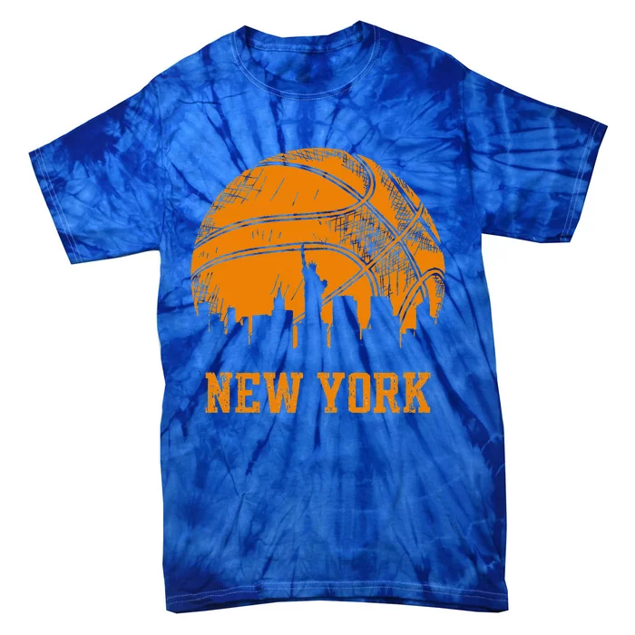 Vintage Basketball New York City Skyline Outfit Tie-Dye T-Shirt