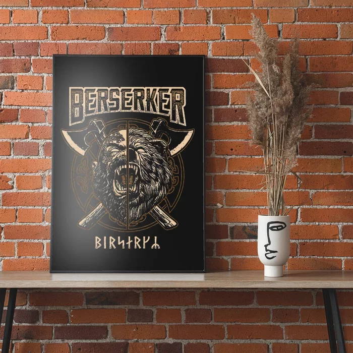 Viking Berserker Norse Pagan Bear Warrior Poster