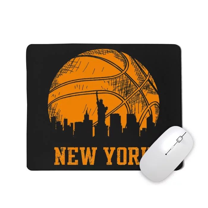 Vintage Basketball New York City Skyline Outfit Mousepad