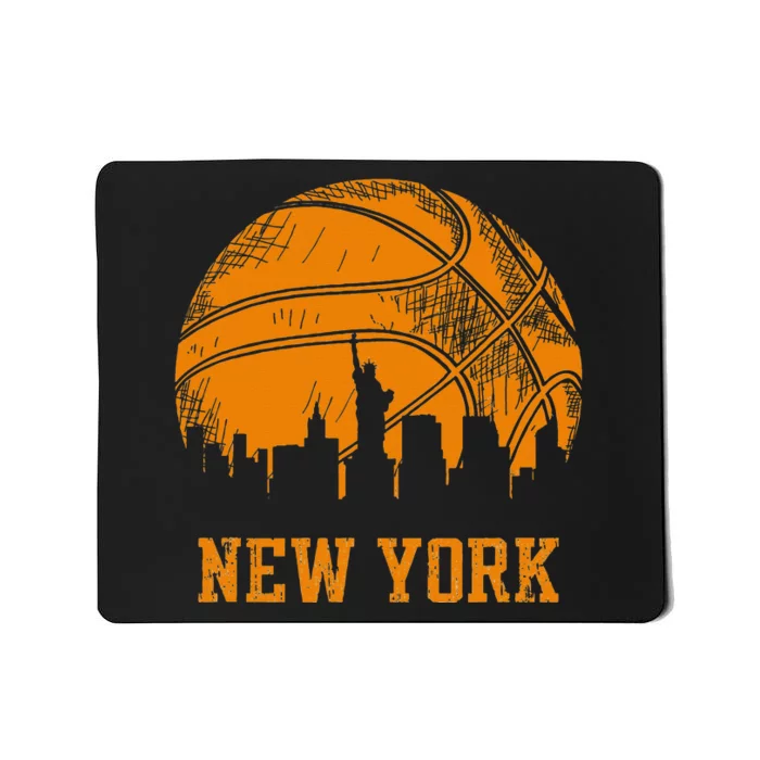 Vintage Basketball New York City Skyline Outfit Mousepad