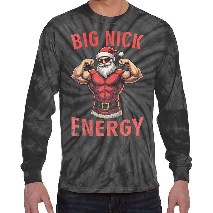 Vintage Bigs Nick Energy Santa Xmas Christmas Tie-Dye Long Sleeve Shirt