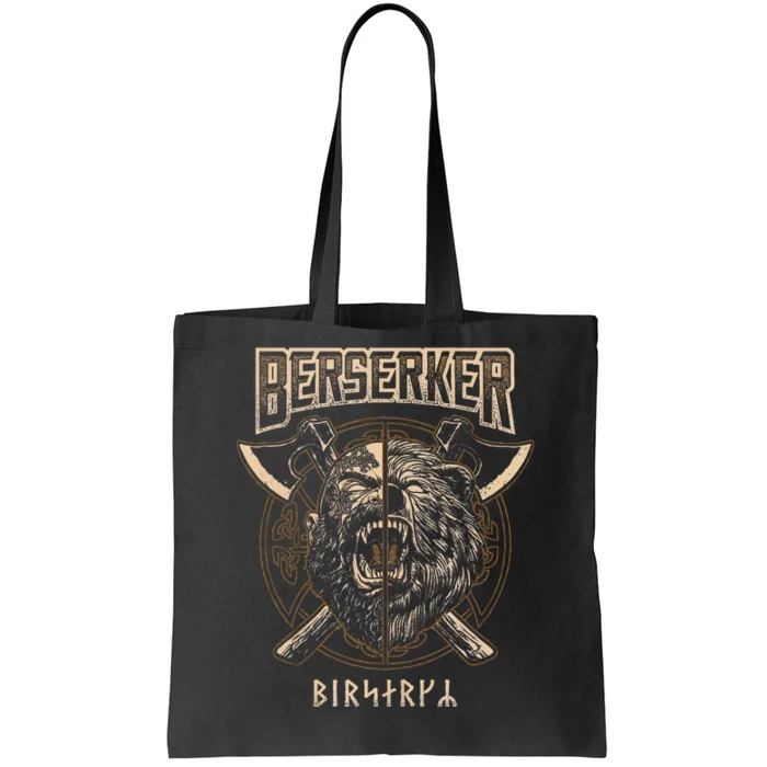 Viking Berserker Norse Pagan Bear Warrior Tote Bag