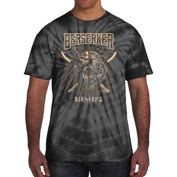 Viking Berserker Norse Pagan Bear Warrior Tie-Dye T-Shirt