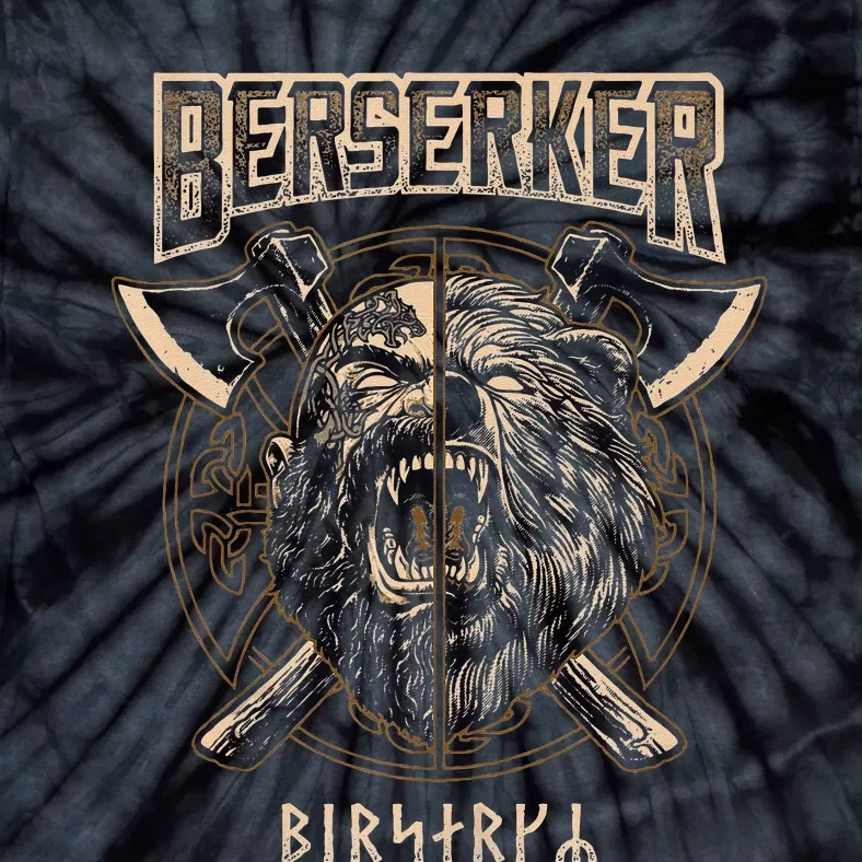 Viking Berserker Norse Pagan Bear Warrior Tie-Dye T-Shirt