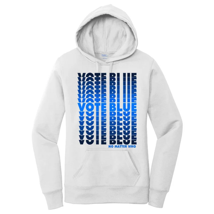 Vote Blue No Matter Who Quote Democracy Election 2024 Women's Pullover Hoodie