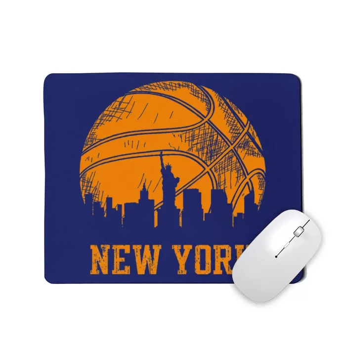 Vintage Basketball New York City Skyline Mousepad