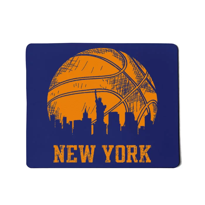 Vintage Basketball New York City Skyline Mousepad