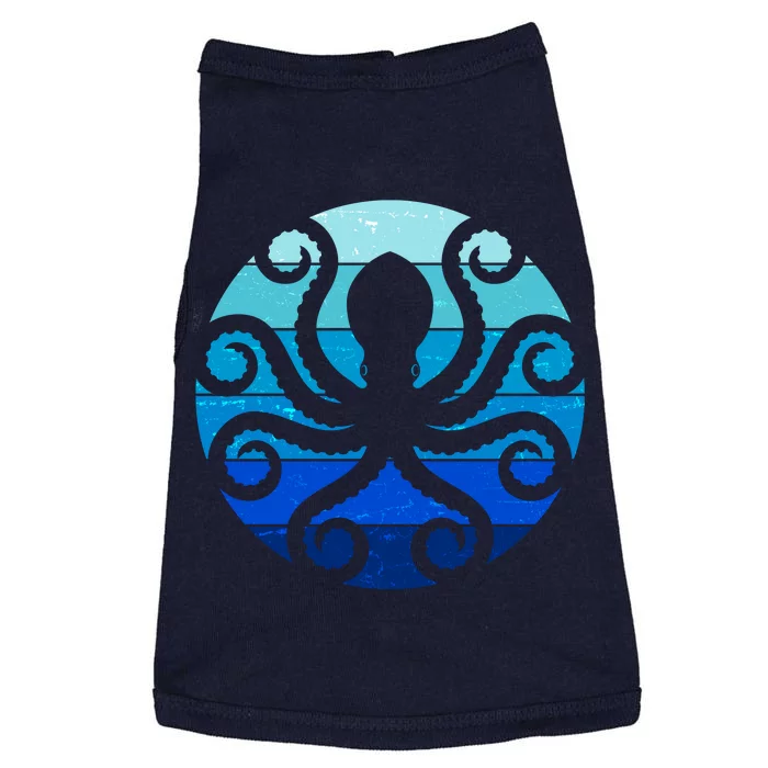 Vintage Blue Octopus Emblem Doggie Tank