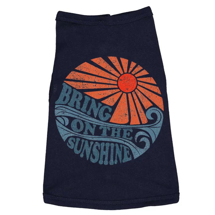 Vintage Bring On The Sunshine Cute Retro 70S Beach Vacation Doggie Tank