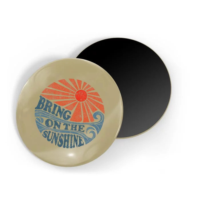 Vintage Bring On The Sunshine Cute Retro 70S Beach Vacation Magnet