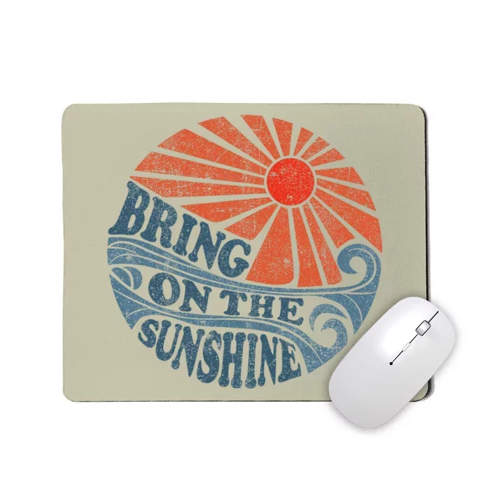 Vintage Bring On The Sunshine Cute Retro 70S Beach Vacation Mousepad