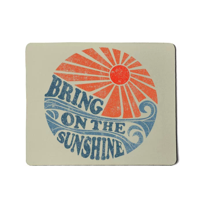 Vintage Bring On The Sunshine Cute Retro 70S Beach Vacation Mousepad