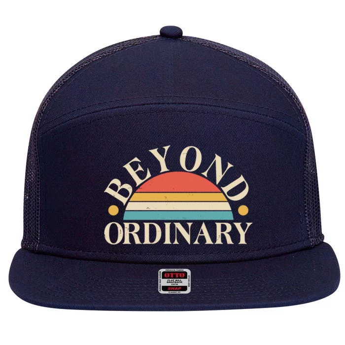 Vintage Beyond Ordinary 7 Panel Mesh Trucker Snapback Hat