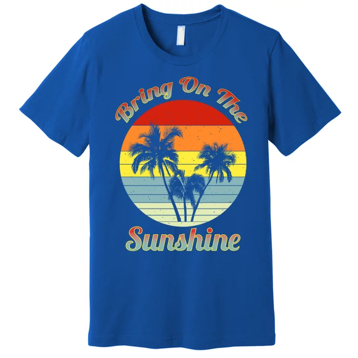 Vintage Bring On The Summer Sunshine Beach Gift Premium T-Shirt