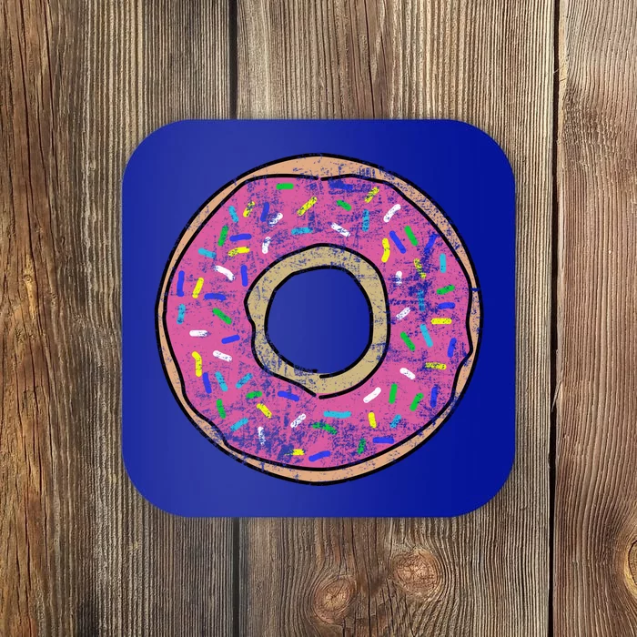 Vintage Big Pink Donut Meaningful Gift Coaster