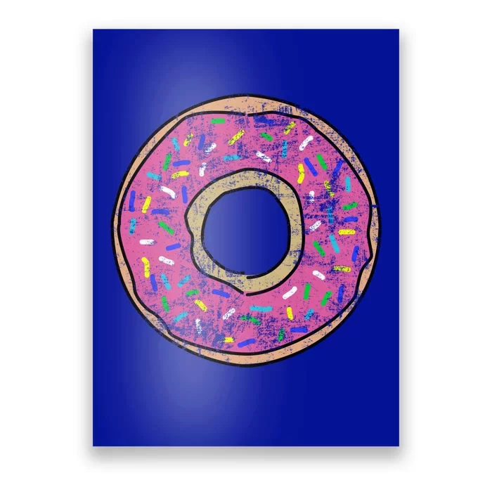 Vintage Big Pink Donut Meaningful Gift Poster