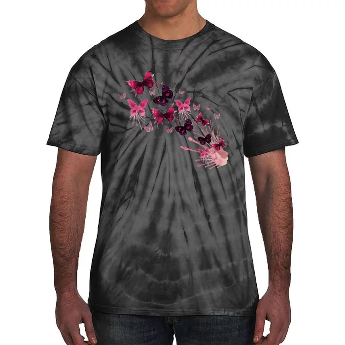 Vintage Butterflies Painted Collection For Butterfly Lovers Tie-Dye T-Shirt