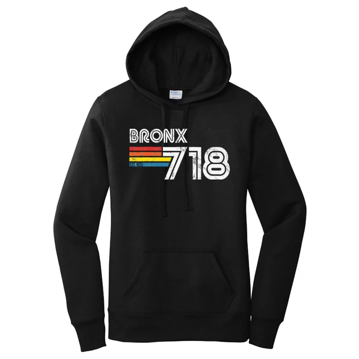 Vintage Bronx Proud 718 New York City State Women's Pullover Hoodie