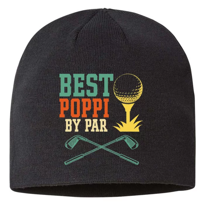 Vintage Best PopPi By Par Disc Golf Gift Dad Fathers Papa 8 1/2in Sustainable Knit Beanie