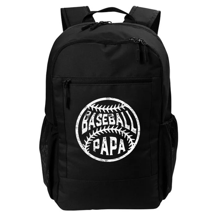 Vintage Baseball Papa Leopard Love Baseball Fathers Day Daily Commute Backpack