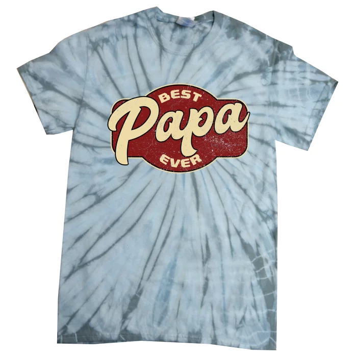 Vintage Best Papa Ever Dad Papa Tie-Dye T-Shirt