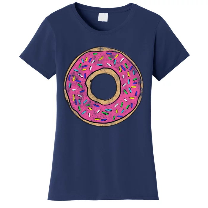 Vintage Big Pink Donut Hoodie Women's T-Shirt