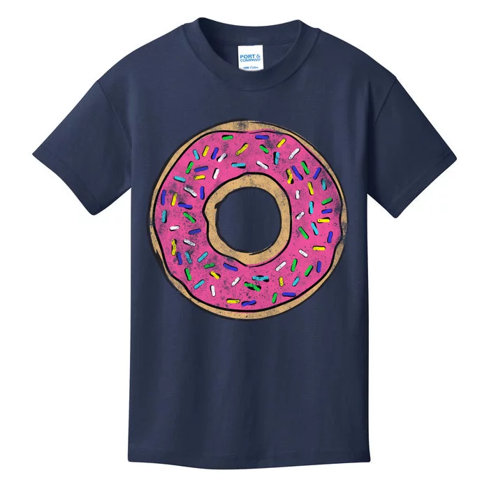 Vintage Big Pink Donut Hoodie Kids T-Shirt