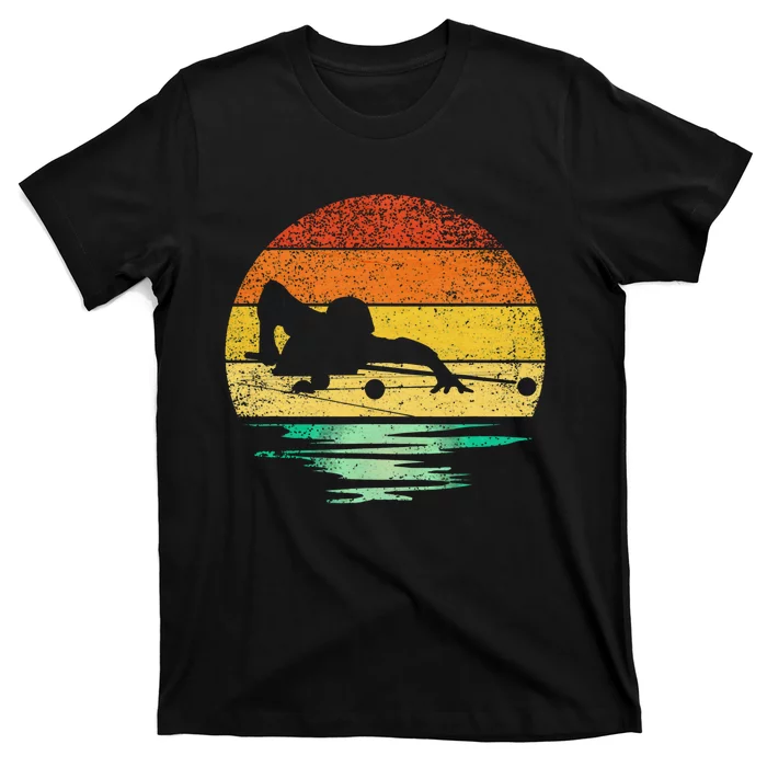 Vintage Billiards Pool Retro Sunset Billiards T-Shirt